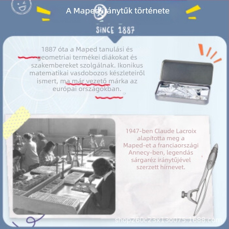 Maped 5 részes körző készlet diákok számára rajzhoz, modell 194505CH