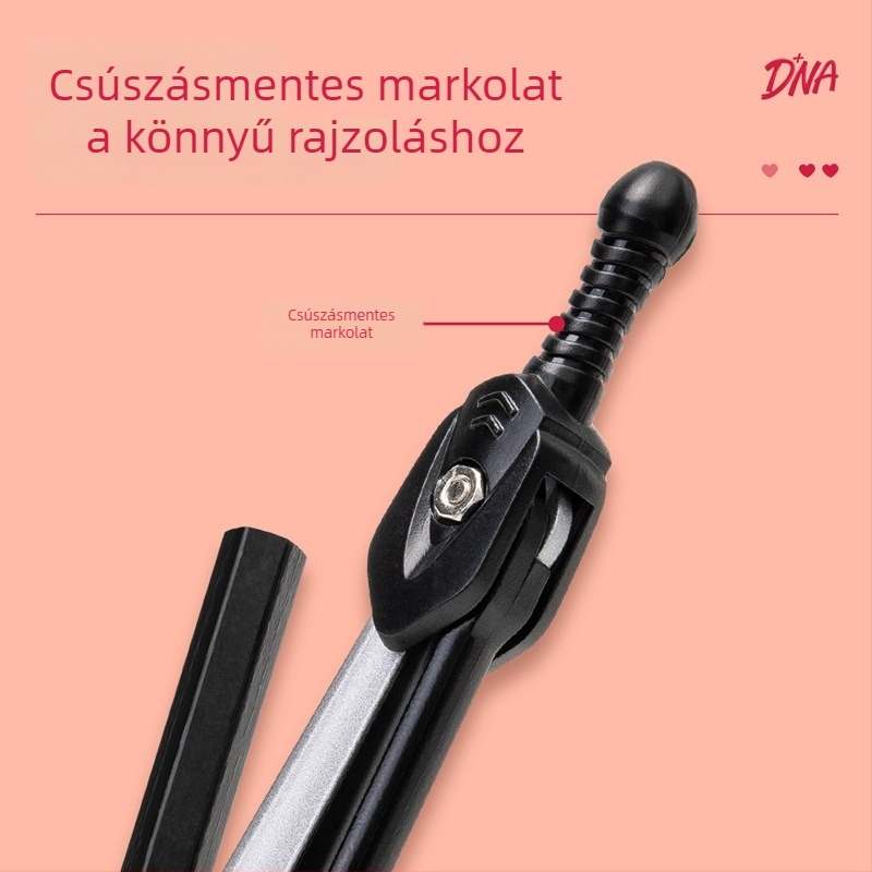 Deli 8644 fém körző készlet ceruzával, rajzoláshoz, diákoknak