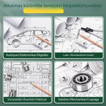 23 darabos mechanikus rajzkészlet civil mérnöki és építészeti rajzhoz