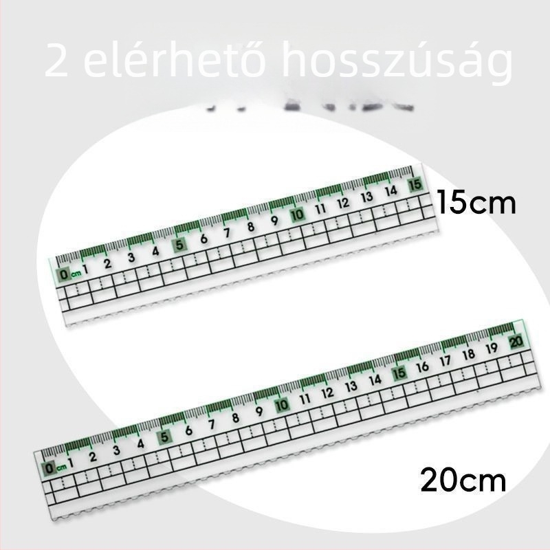 Többcélú vonalzó diákok számára elegáns dizájnnal, mérőskálákkal és segédvonalakkal, a rövidlátás megelőzésére ajánlott.