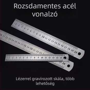Többfunkciós vastagított acél vonalzó, osztálytermi használatra, rozsdamentes acél vonalzó rajzoláshoz és méréshez