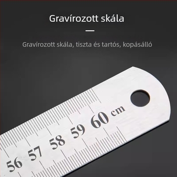 Többfunkciós vastagított acél vonalzó, osztálytermi használatra, rozsdamentes acél vonalzó rajzoláshoz és méréshez