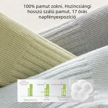 Gyermek zokni ősz-tél, középhosszú, egyszínű, függőleges csíkokkal, sportos, sokoldalú, pamutból, elasztikus szegéllyel