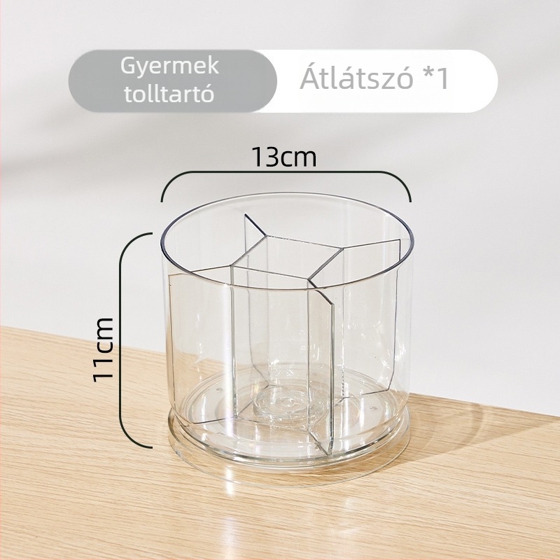Forgó tolltartó, minimalist stílus, ferde kialakítású íróasztali szervező diákok számára