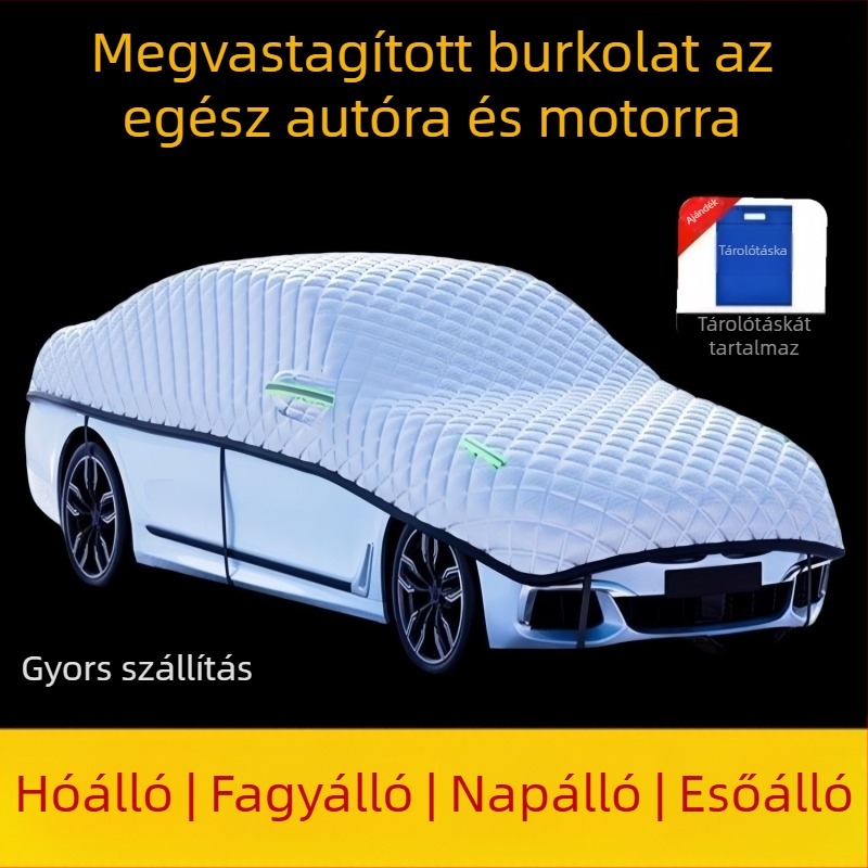 Vastag autóponyva, jégkár elleni védelem, UV-védelem és hőszigetelés – univerzális vízálló védőponyva
