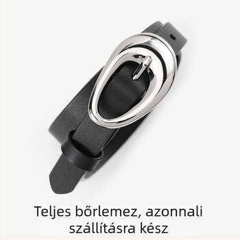 Női bőr öv amerikai retro stílusú sötét csillag dekorációval, 2-4 cm szélesség, egy méret, 2025 tavasz