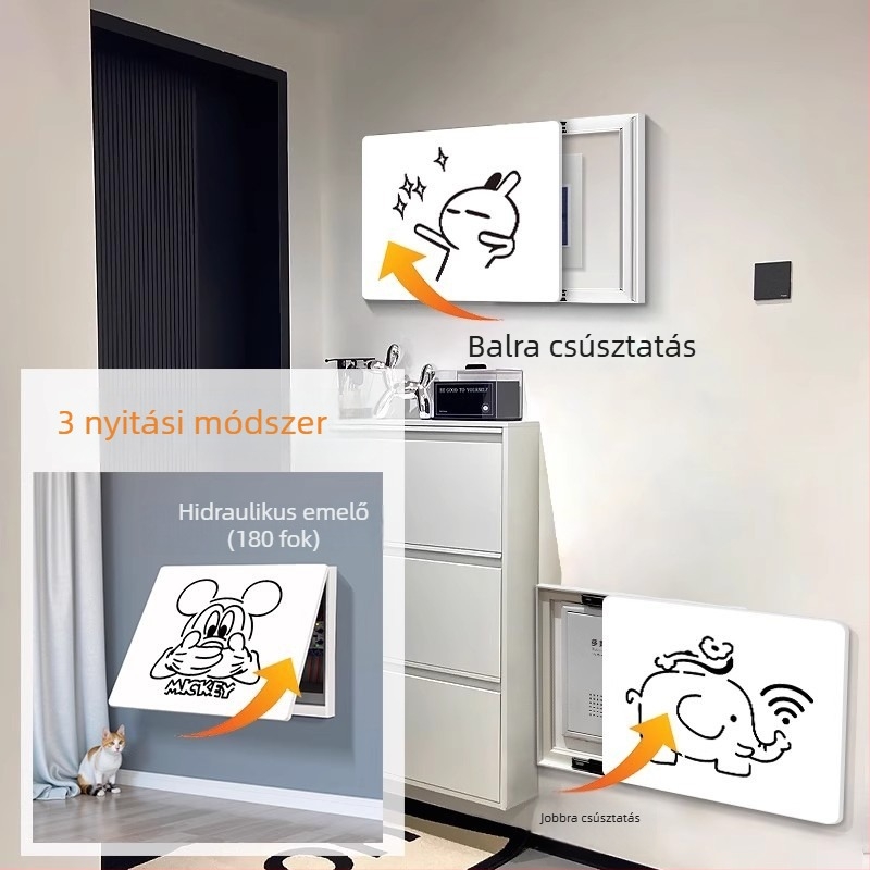 Modern minimalist kivágott mintázatú dekoratív panel elektromos mérődobozhoz és kapcsolódoboz fedőhöz, 2025 modell