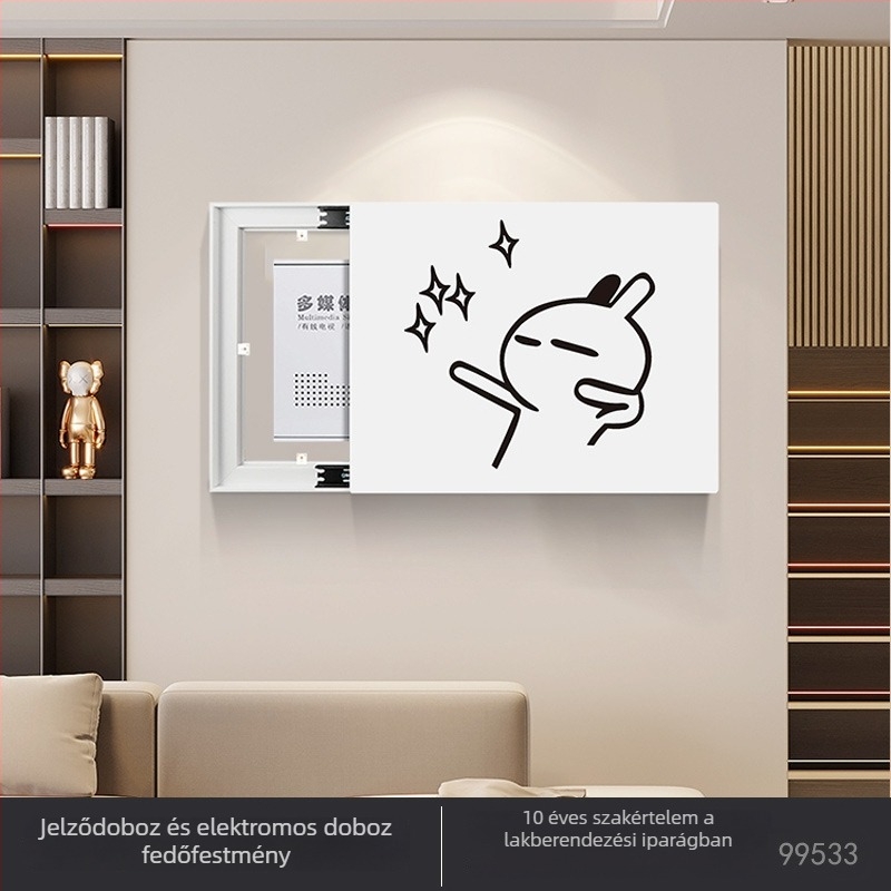 Modern minimalist kivágott mintázatú dekoratív panel elektromos mérődobozhoz és kapcsolódoboz fedőhöz, 2025 modell