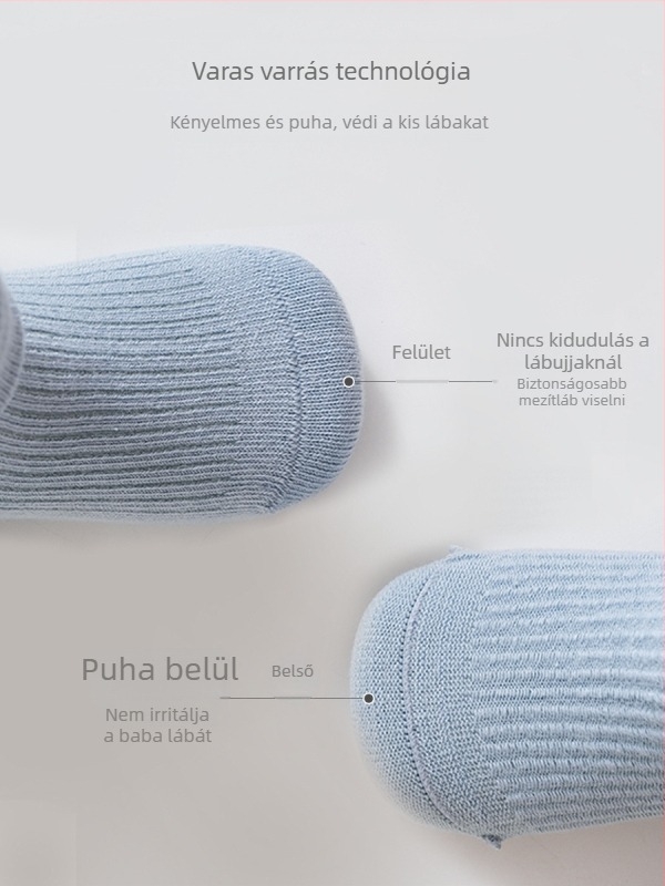 Pamutból készült légáteresztő babzokni, melegek és nedvszívóak, aranyos kockás mintával, középhosszú, újszülötteknek.