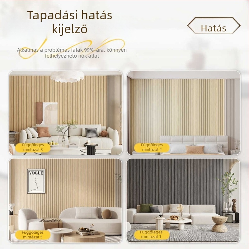 3D fa textúrájú öntapadós falikép, vízálló és nedvességálló dekoratív háttérpanel