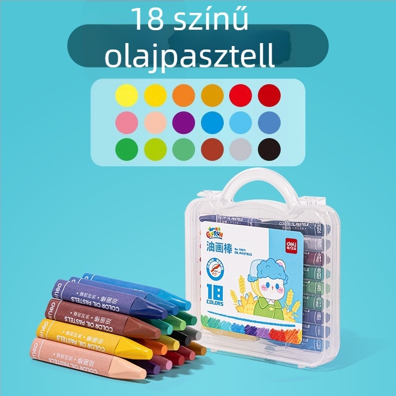 Deli olajpasztell készlet gyerekeknek – 12 vagy 24 szín