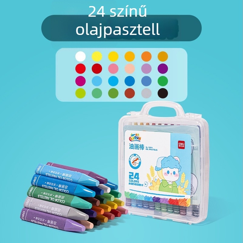 Deli olajpasztell készlet gyerekeknek – 12 vagy 24 szín