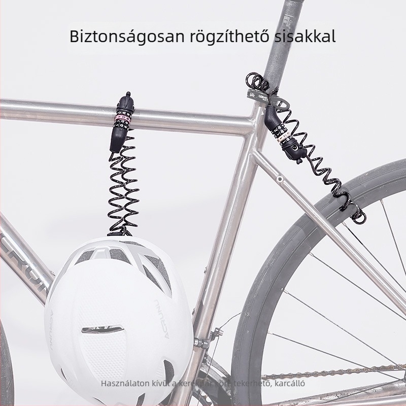 ACRUNU Kerékpár jelszavas zár, hordozható acélkábel elektromos motorkerékpárhoz – lopás elleni zár
