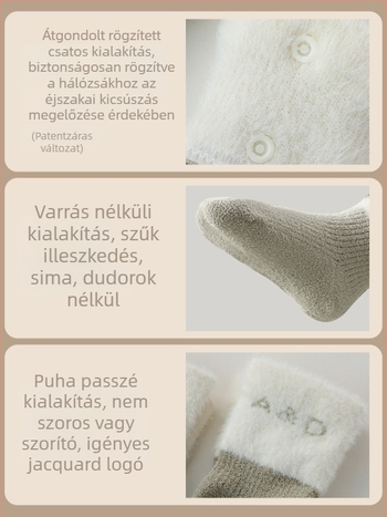 Andan gyerekeknek szóló hálózsákos zokni – vastag téli zoknik a vádlirészig, uniszex, 2 pár