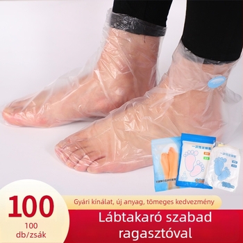 Egyszer használatos, átlátszó PE lábmaszk, vízálló lábápolás és halott bőr eltávolítása