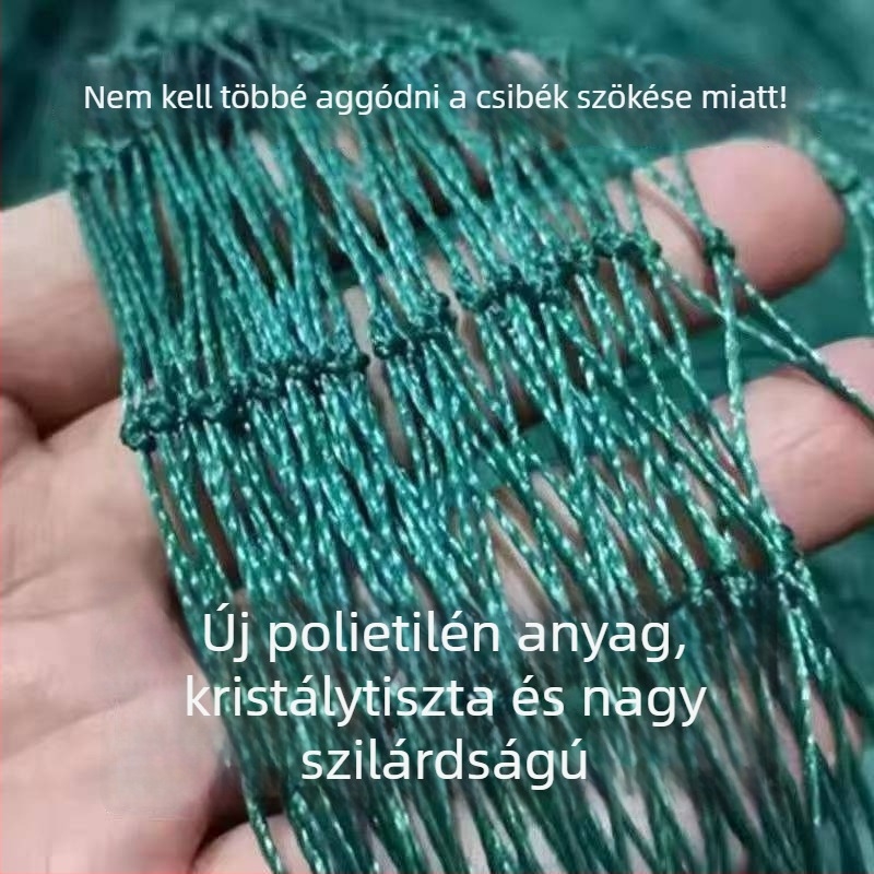 Polietilén halász- és akvakultúrás hálók, emelőhálók, elválasztó hálók, madár- és csirkehálók, többméretű halászati felszerelés
