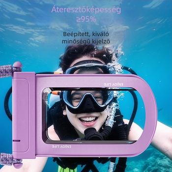 Érintőképernyő-kompatibilis vízálló telefonzsák, átlátszó tömítő tok víz alatti felvételekhez – ideális úszáshoz, snorkelzéshez, raftinghoz és termálfürdőkhöz