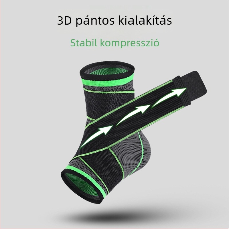 Légáteresztő bokatámasz futáshoz és edzéshez, bokakompressziós védelem, kötött pántok túrákhoz