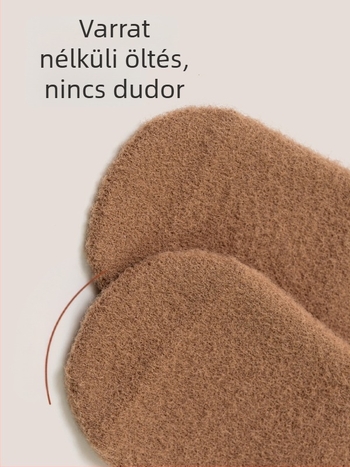 Baba téli zokni fleece-béléssel, vastag és meleg, varrat nélküli, középmagasságú, mesés mintával, uniszex
