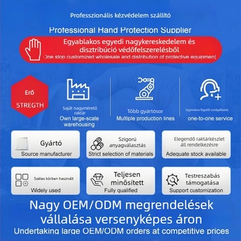 Egyszer használatos nitril kesztyűk, kékek, kopásállóak, csúszásmentesek, sav-bázis ellenállóak, megvastítottak, sokoldalú védőkesztyűk