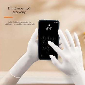 12 hüvelykes nitril kesztyűk, egyszer használatos, vastagított és tartós, konyhai, háztartási és élelmiszer-feldolgozási felhasználásra