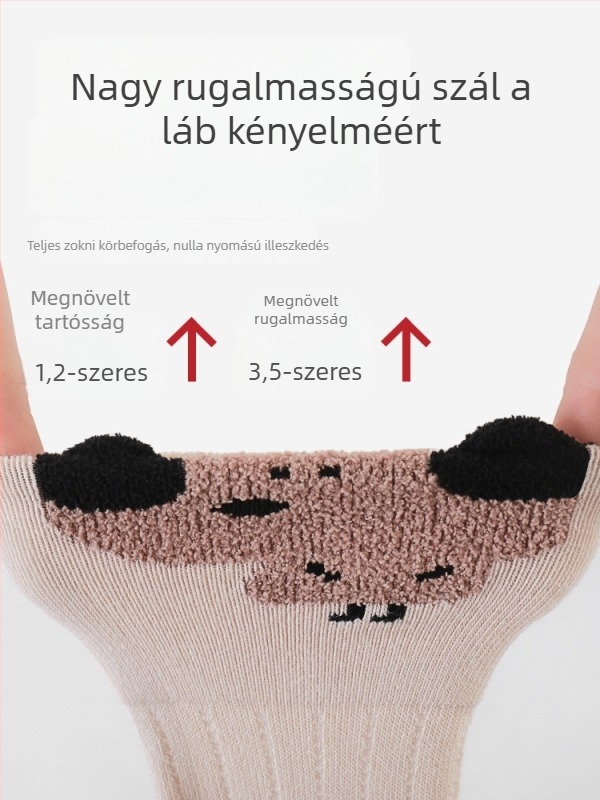 2025 őszi-téli új babaszokni, varrat nélküli antibakteriális pamut, vékony és lélegző, mesefigurás mintával, középmagas lábszárig érő, uniszex, aranyos
