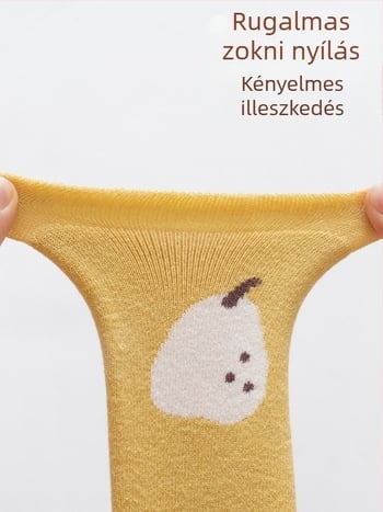 Térdfeletti melegítő zokni gyerekeknek 0–3 éveseknek, meleg tavasszal-ősszel-tel, rajzfilm mintával, két szín