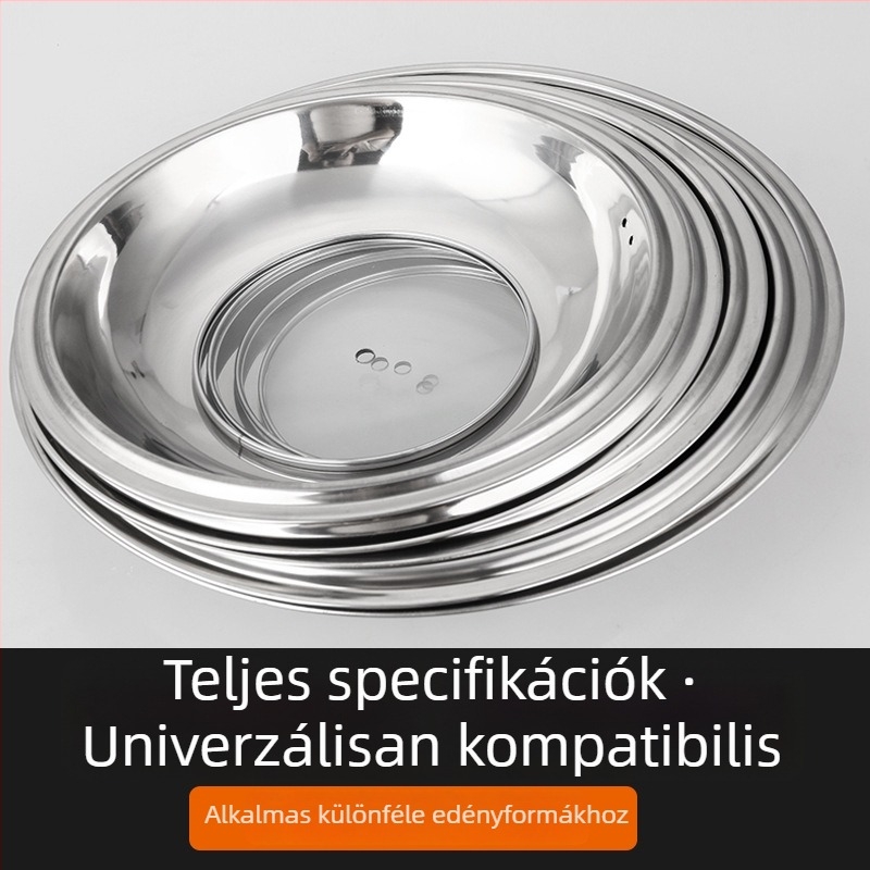 Rozsdamentes acél edényfedő üveggel és függőleges fogantyúval – univerzális fedél wokhoz és edényekhez