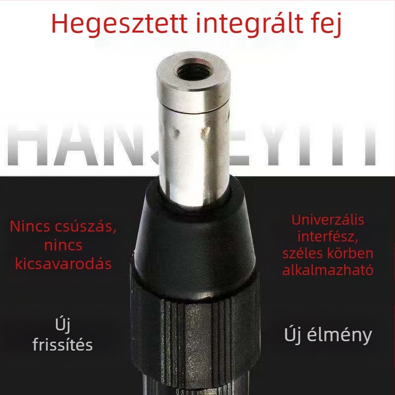 Rozsdamentes acélból készült, egyrészes hegesztett rúdfej, falvastagság 0.8 mm; sokoldalú rúd magas helyekről gyümölcs szedéséhez, horgászbot és harpun.