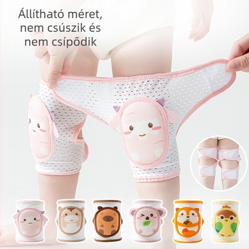 Baba térd- és könyökvédő készlet — esés elleni, állítható, nyári hálós vékony dizájn, mászáshoz és járáshoz