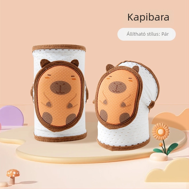 Baba térd- és könyökvédő készlet — esés elleni, állítható, nyári hálós vékony dizájn, mászáshoz és járáshoz