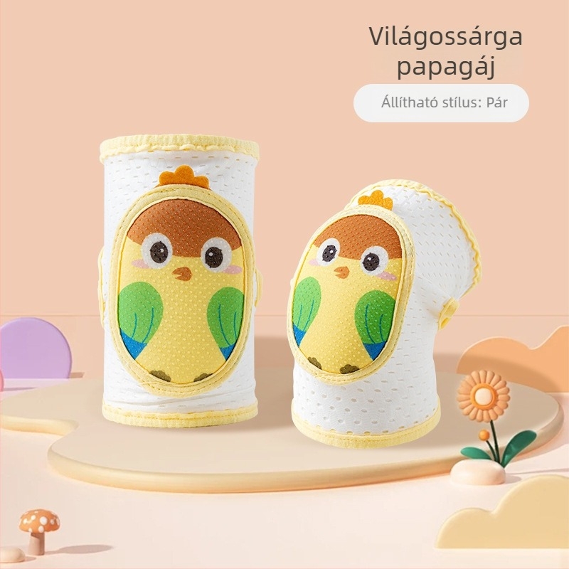 Baba térd- és könyökvédő készlet — esés elleni, állítható, nyári hálós vékony dizájn, mászáshoz és járáshoz