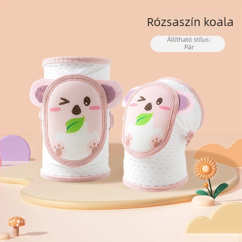 Baba térd- és könyökvédő készlet — esés elleni, állítható, nyári hálós vékony dizájn, mászáshoz és járáshoz