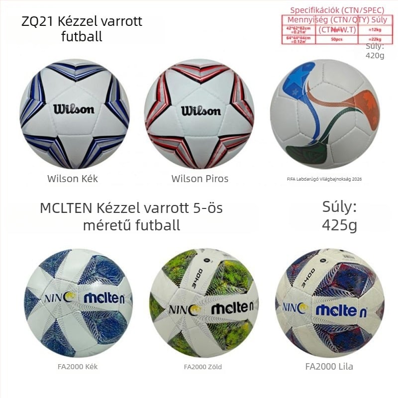 Ball God PU focilabda – gépi varrású, méretek 3/4/5, testreszabható, logó nyomtatás elérhető