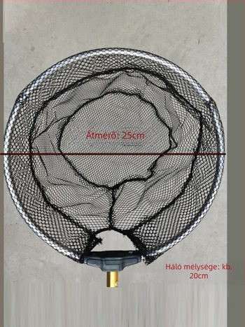 Kompakt mini horgászháló alumínium fejjel, kihúzható fej