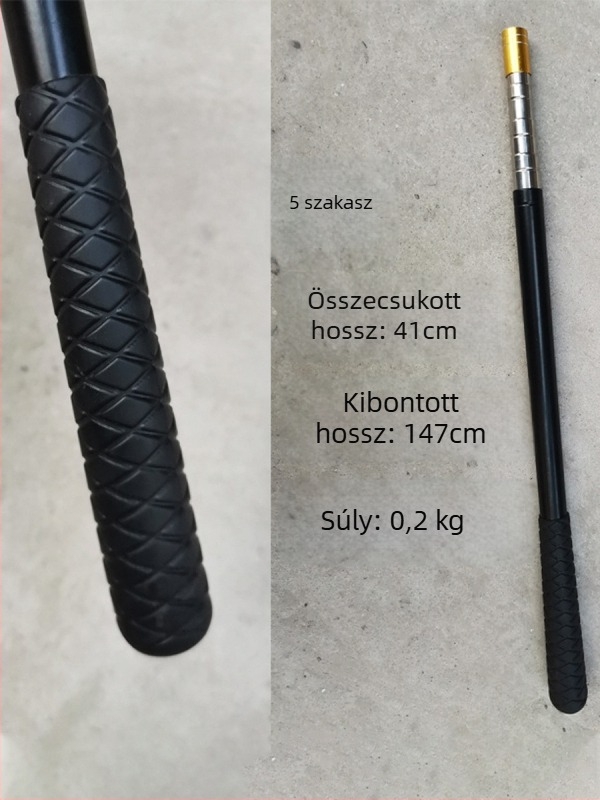 Kompakt mini horgászháló alumínium fejjel, kihúzható fej