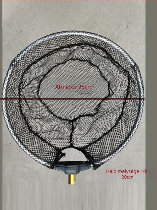 Kompakt mini horgászháló alumínium fejjel, kihúzható fej