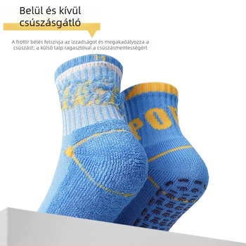 Gyerekeknek belső zokni fleece-béléssel, vastag és meleg, csúszásmentes, téli használatra.