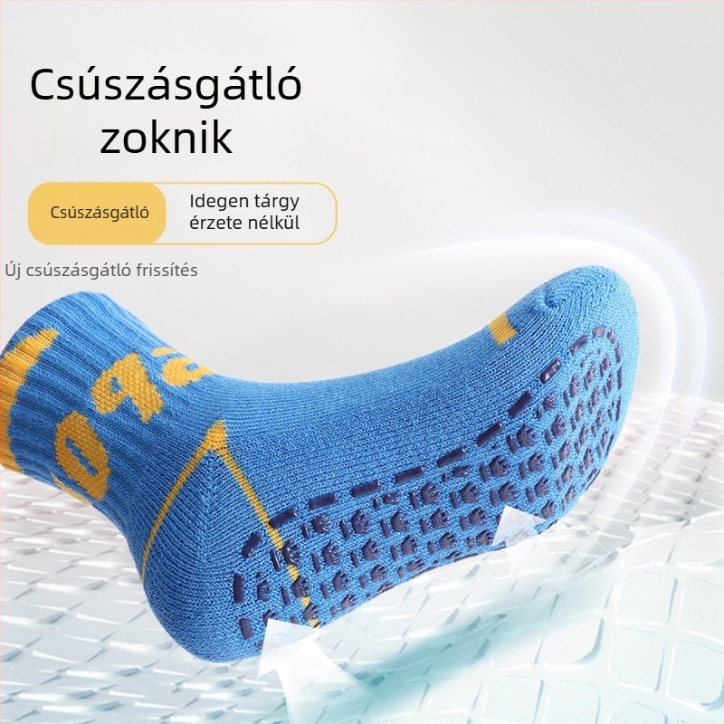 Gyerekeknek belső zokni fleece-béléssel, vastag és meleg, csúszásmentes, téli használatra.