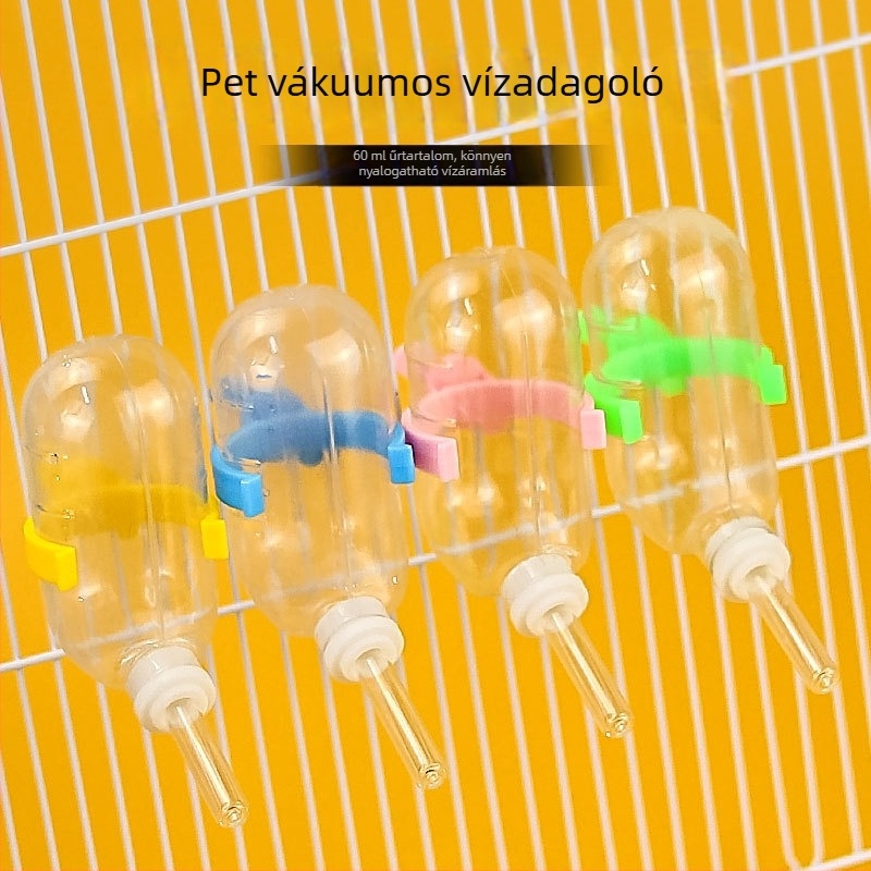 60 ml-es lógatható víztartó üveg kisállatok számára – hörcsög, nyúl, csincsilla