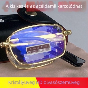 Teljes keretes presbopikus szemüveg Crystal HD lencsékkel, dioptria 150/200/250/300, unisex