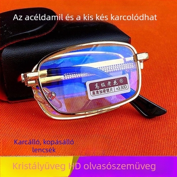 Teljes keretes presbopikus szemüveg Crystal HD lencsékkel, dioptria 150/200/250/300, unisex