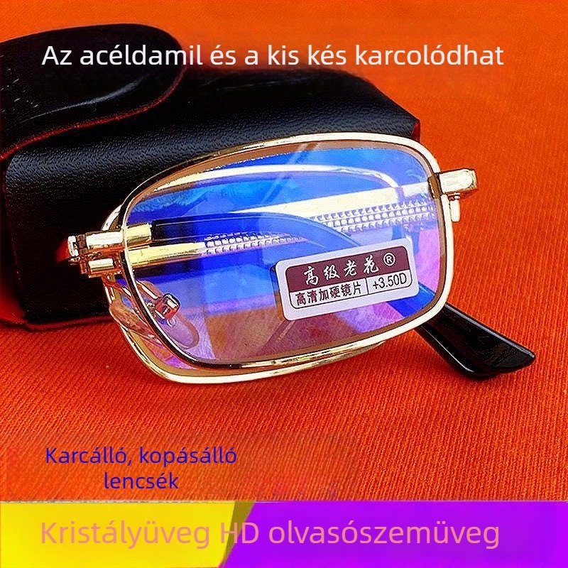 Teljes keretes presbopikus szemüveg Crystal HD lencsékkel, dioptria 150/200/250/300, unisex