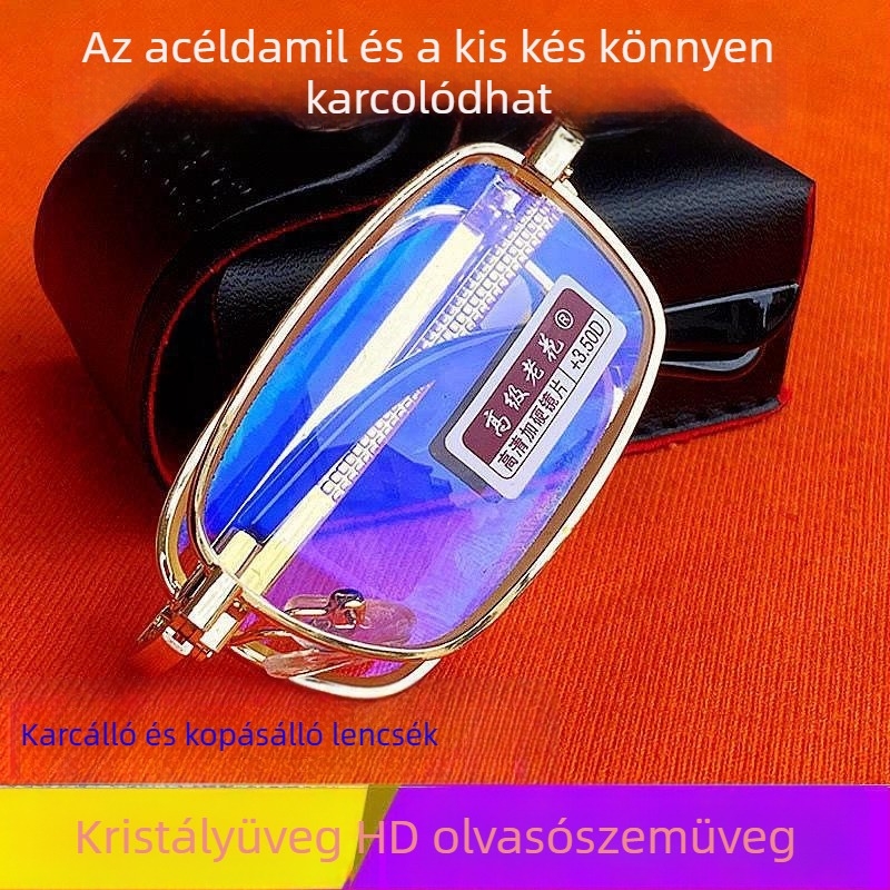 Teljes keretes presbopikus szemüveg Crystal HD lencsékkel, dioptria 150/200/250/300, unisex