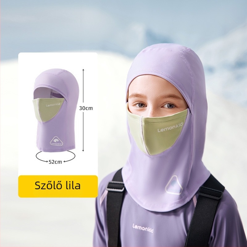Lemon Baby gyermek sí balaklava — szélvédett, meleg arcmaszk kültéri sportokhoz