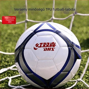 DHS Vörös Dupla Boldogság TPU futball-labda – felnőtt méret 5, ifjúsági méret 4 – puha, kopásálló, magas rugalmasság edzésekhez és mérkőzésekhez