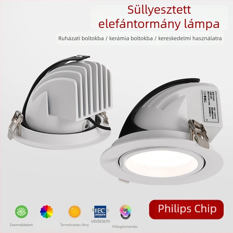 5K beépített LED spotlámpa ruházati boltok számára, állítható szögű, kereskedelmi reflektor vitrinekhez és kiállítótermekhez