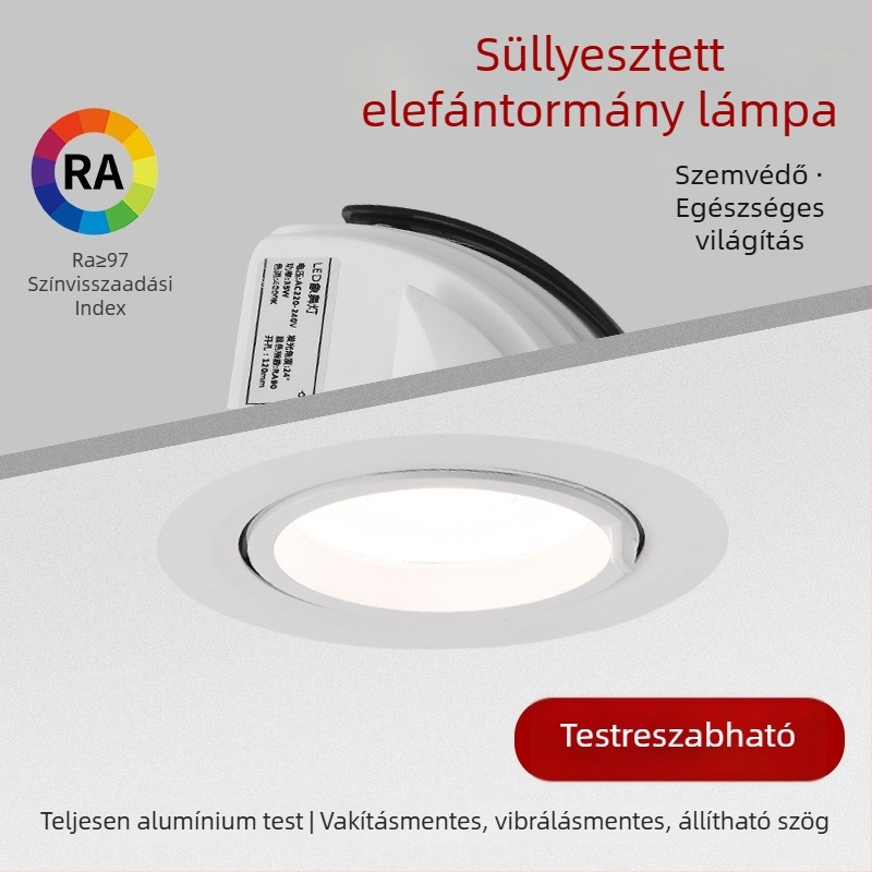 5K beépített LED spotlámpa ruházati boltok számára, állítható szögű, kereskedelmi reflektor vitrinekhez és kiállítótermekhez
