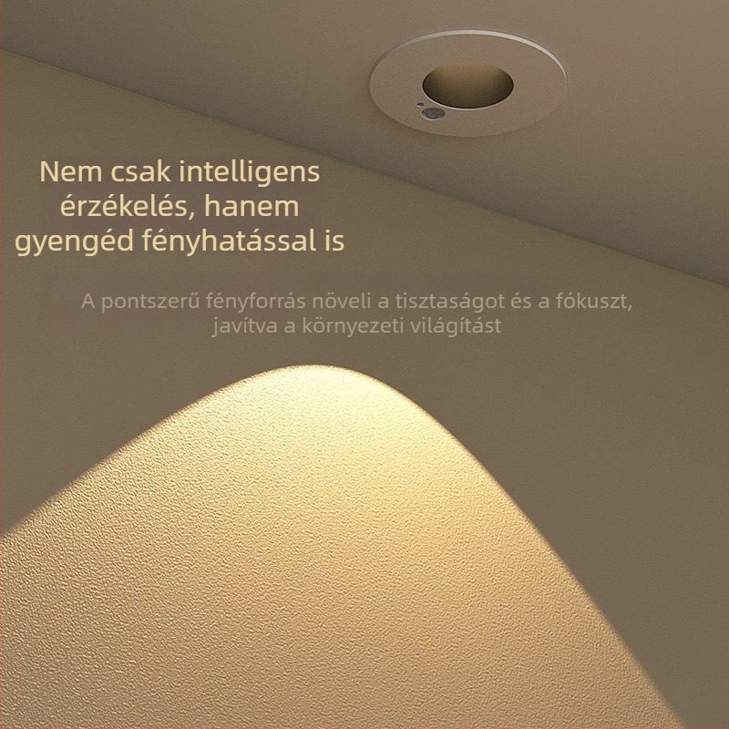 Mozgásérzékelős LED spot a folyosókhoz és bejáratokhoz, downlight bejárati szenzorral, anti-glare világítás