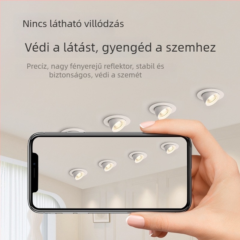 COB LED elefántorr-lámpa, falra mosó LED világítás, beépíthető mennyezeti lámpa, állítható szög, anti-glare, downlight, magas CRI
